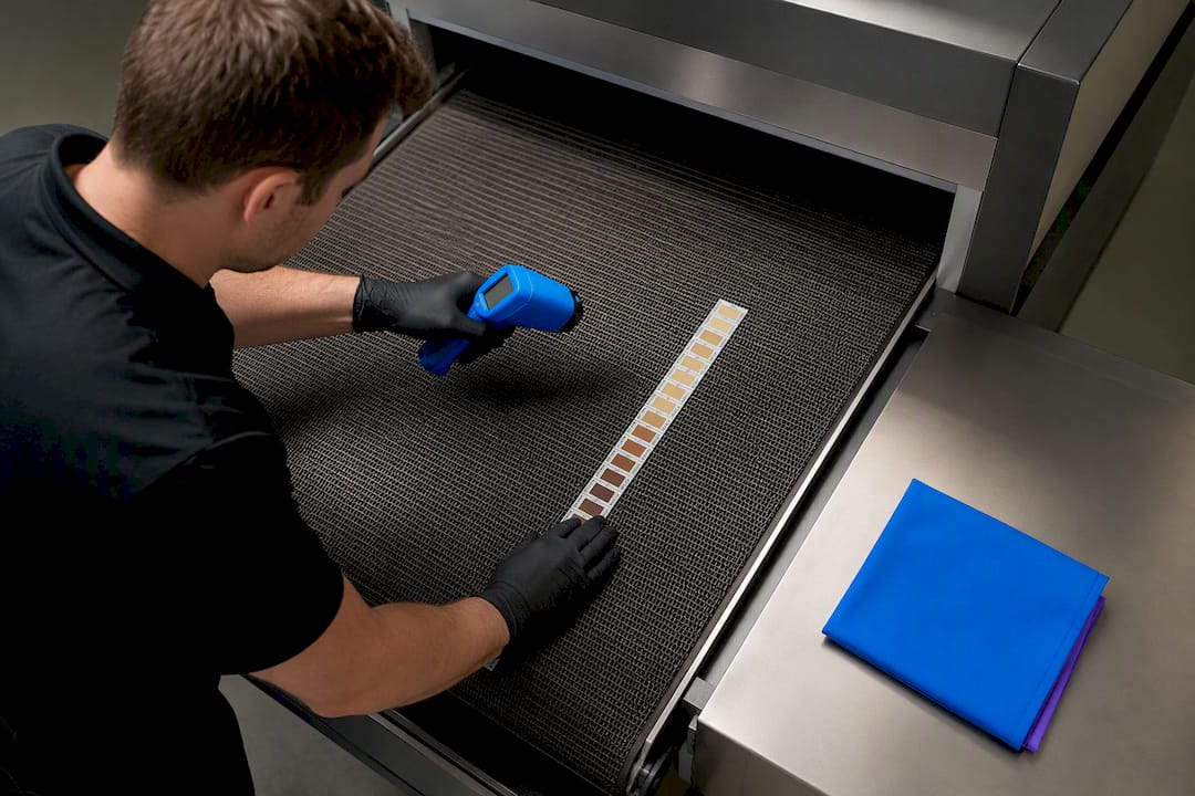 Mapping conveyor dryer heat across belt