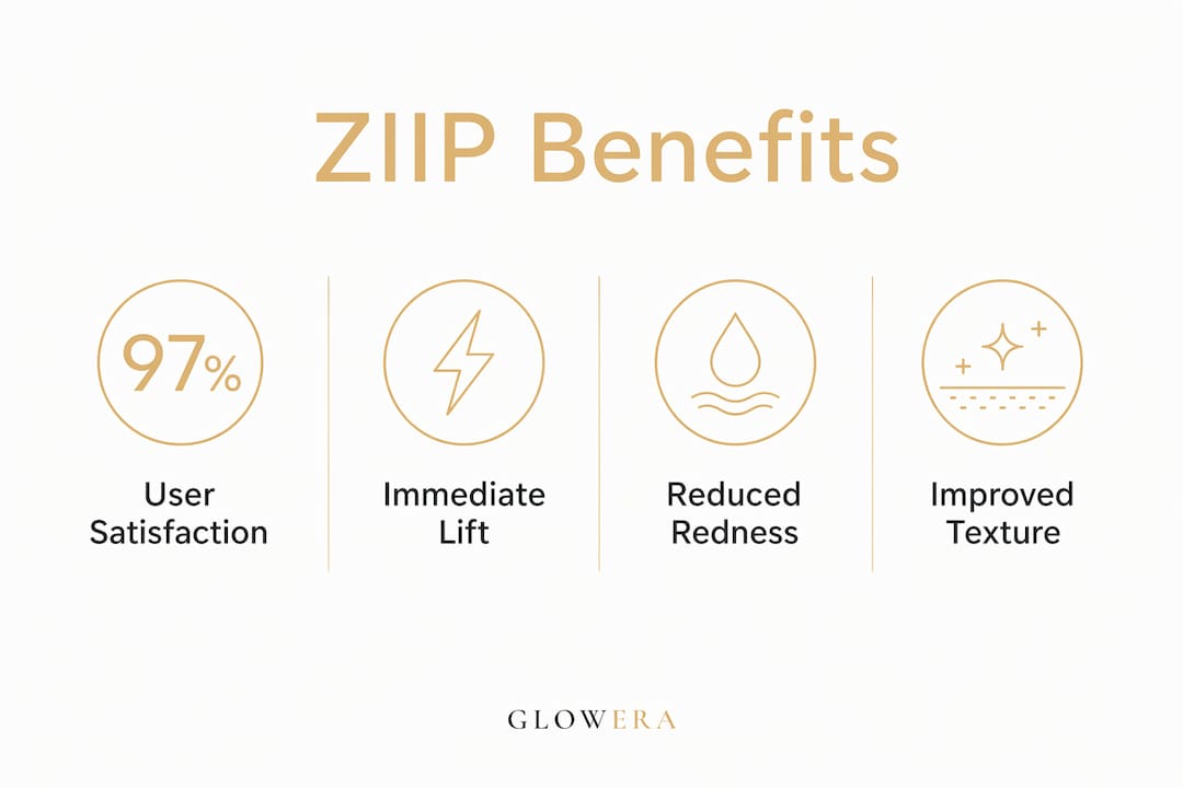 Infographic showing clinically proven benefits of ZIIP