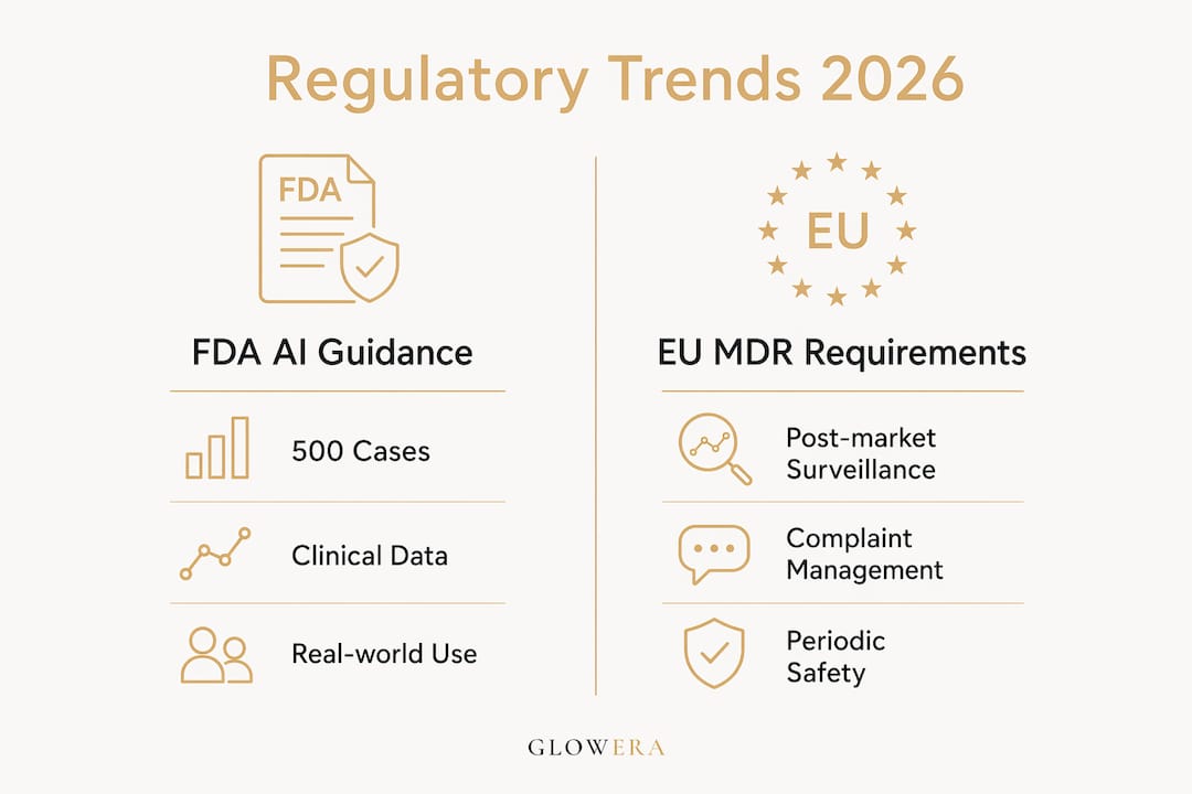 Infographic of 2026 beauty device regulatory trends