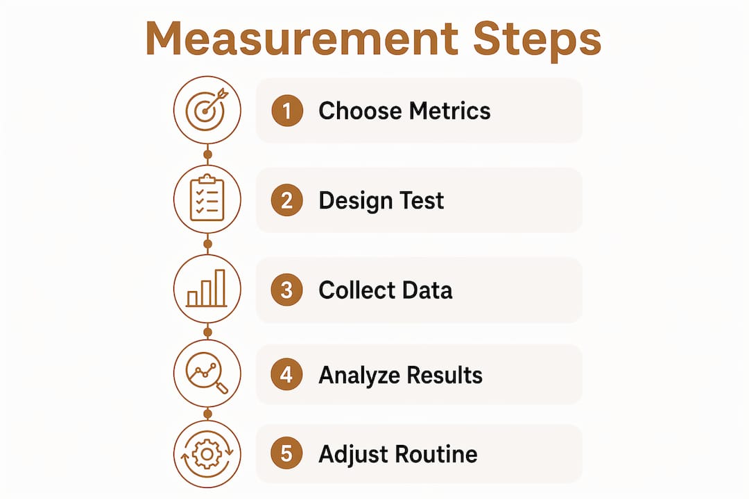 Infographic depicting steps to measure beauty treatment
