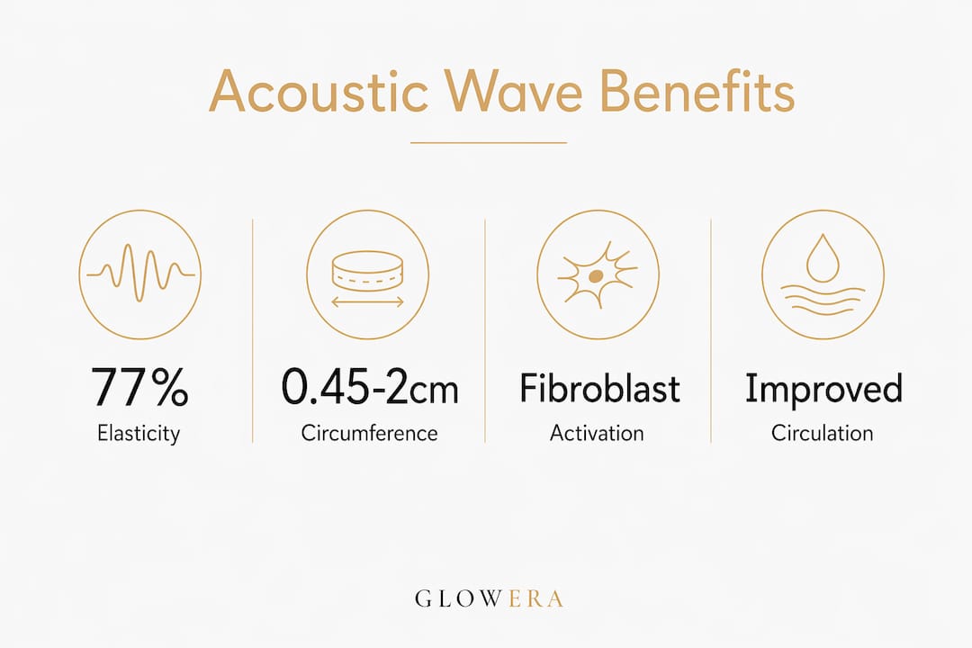 Infographic showing acoustic wave therapy benefits