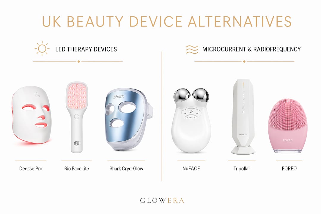 Infographic comparing UK beauty devices across categories