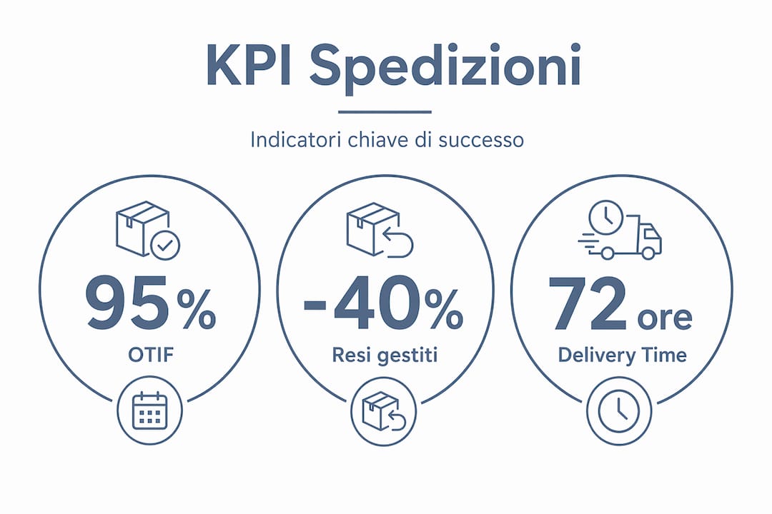 Infografica con KPI essenziali spedizioni eCommerce