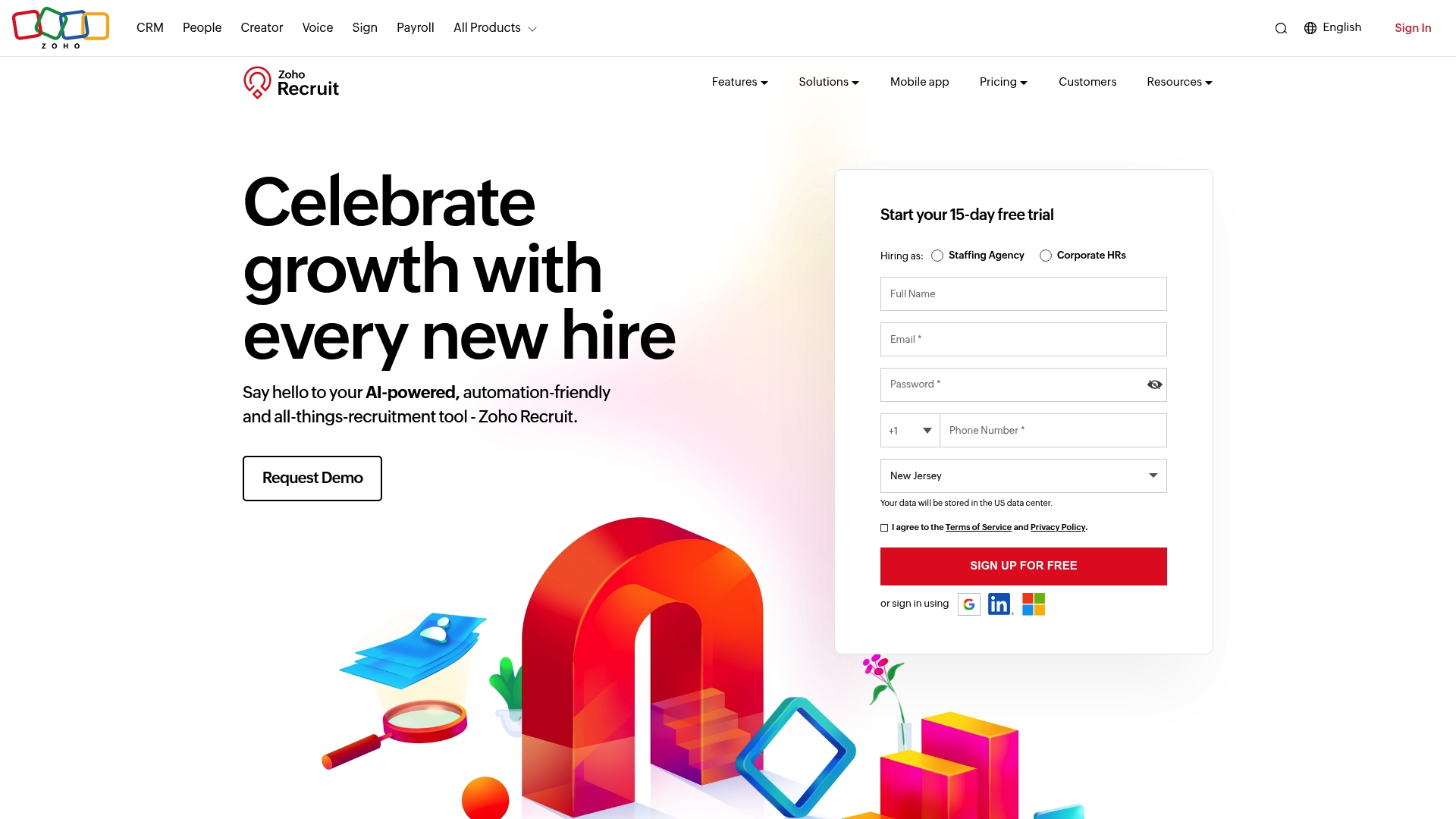 https://zoho.com/recruit