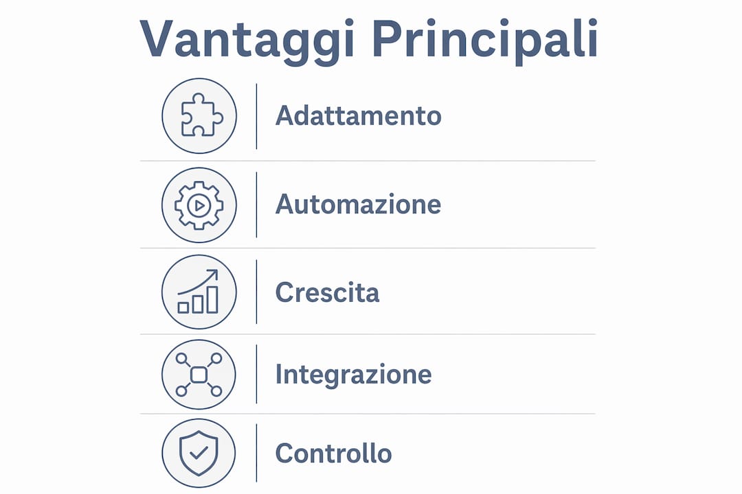 Scopri in questa infografica tutti i vantaggi di un software gestionale su misura per la tua azienda