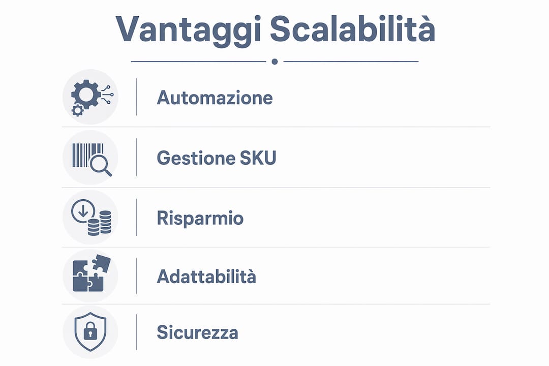 Infografica: tutti i vantaggi di un software gestionale scalabile per il tuo negozio