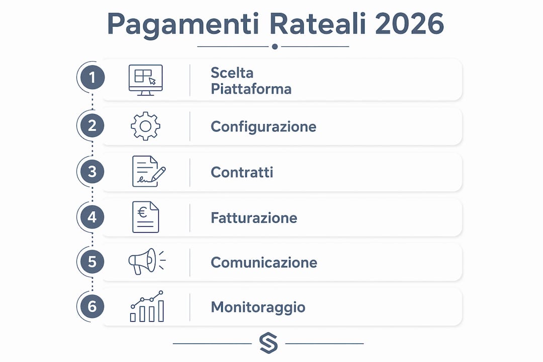 Schema illustrativo del processo di gestione dei pagamenti a rate