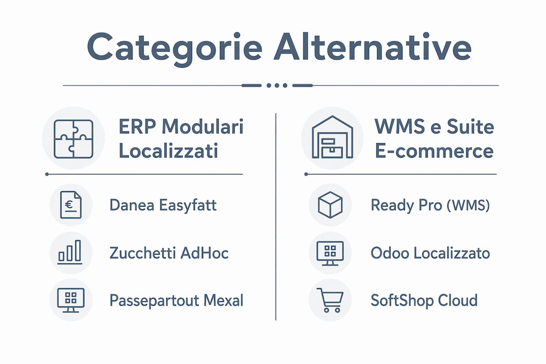 Infografica: confronto tra soluzioni ERP e WMS per le aziende italiane