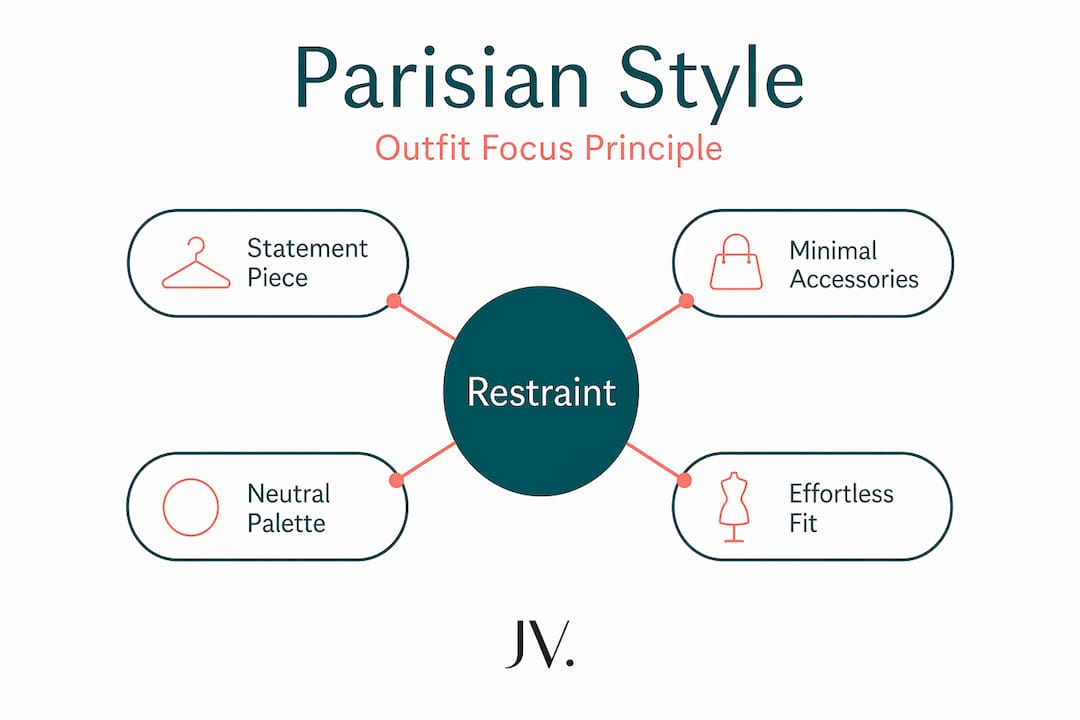 Infographic highlighting Parisian restraint principle
