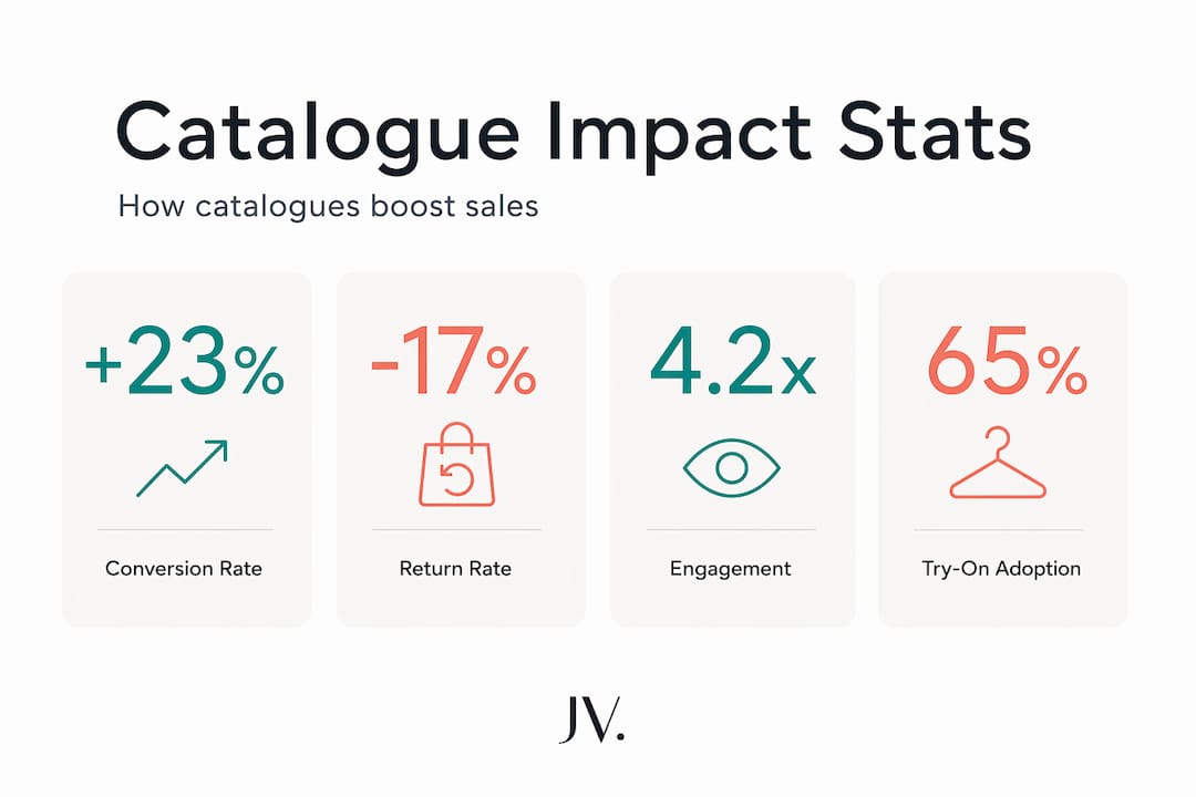 Infographic showing catalogue impact stats