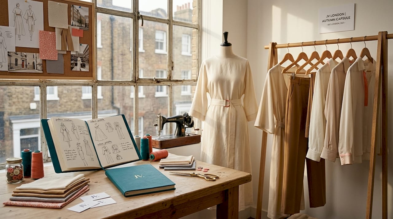 Capsule collection in London fashion studio