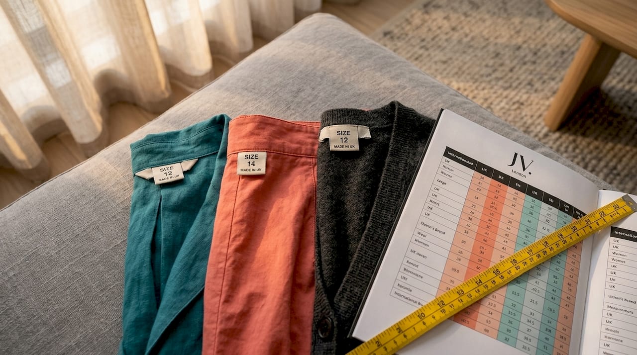 Comparison of UK fashion size labels