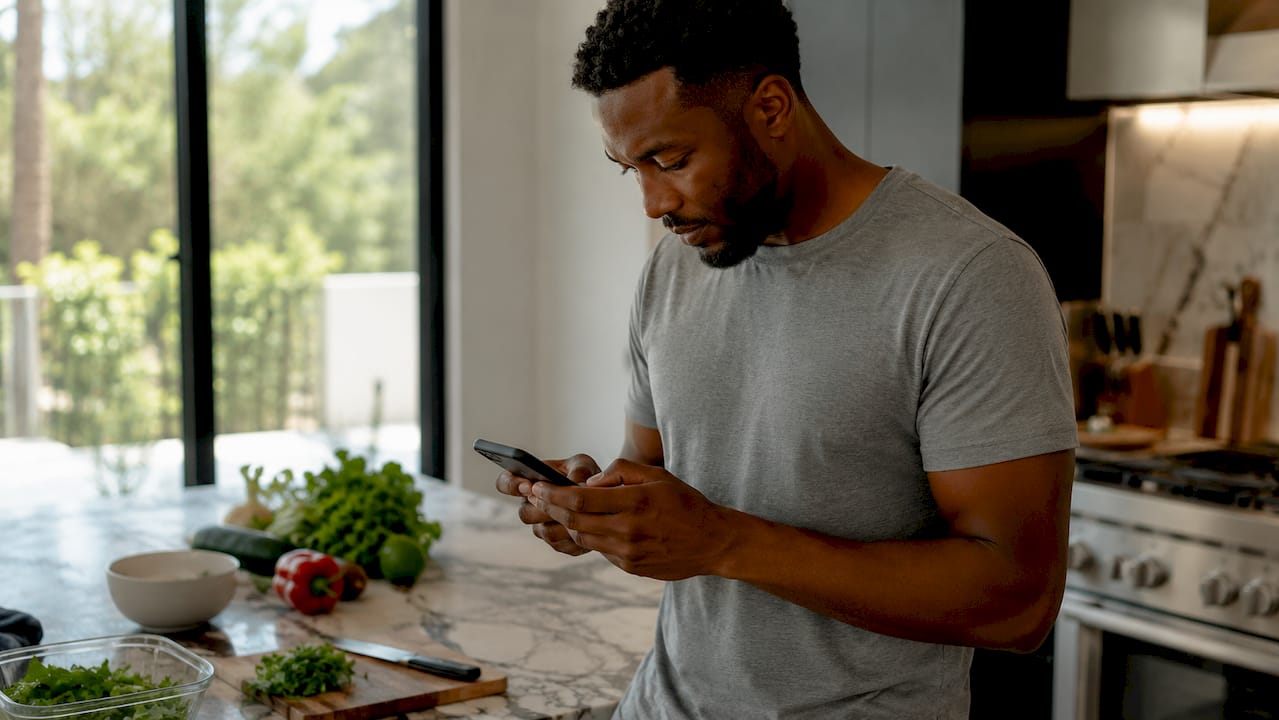 Hands setting phone alarm for flash sale