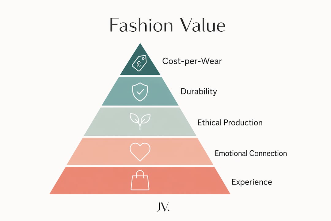 Infographic showing core dimensions of fashion value