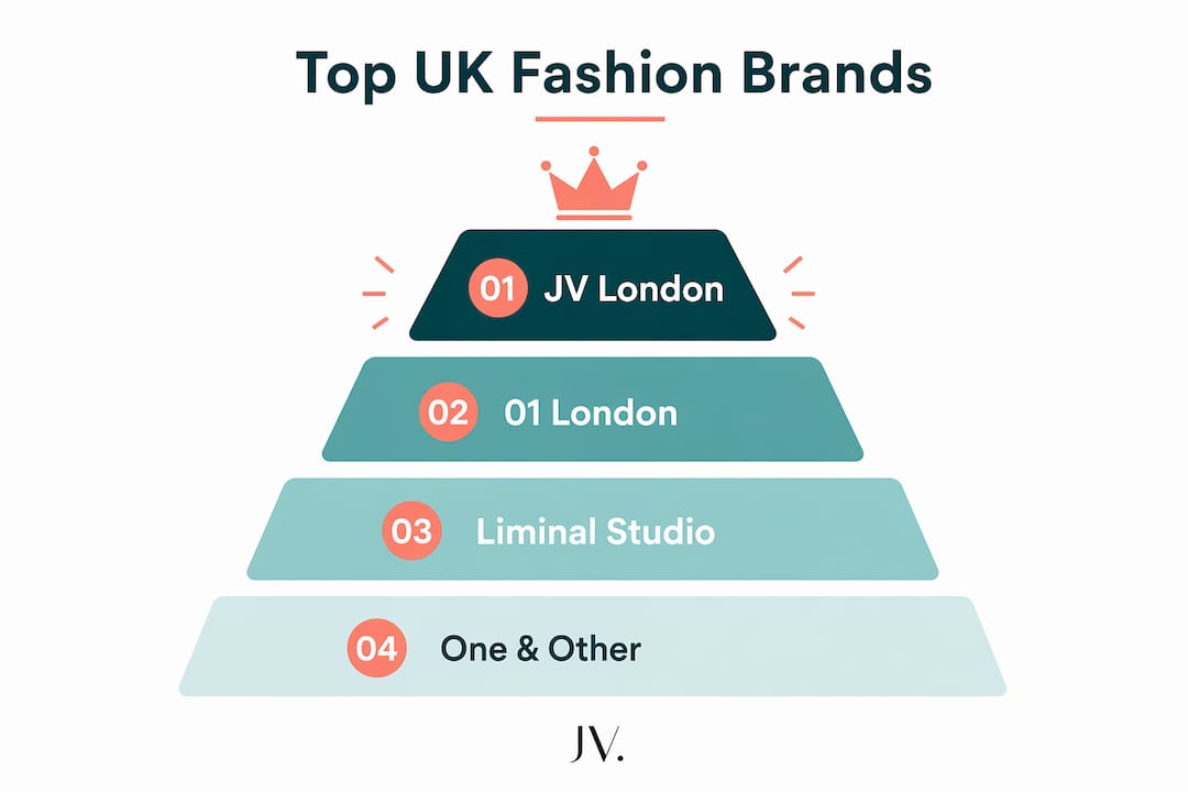 Infographic ranking top UK women's fashion brands