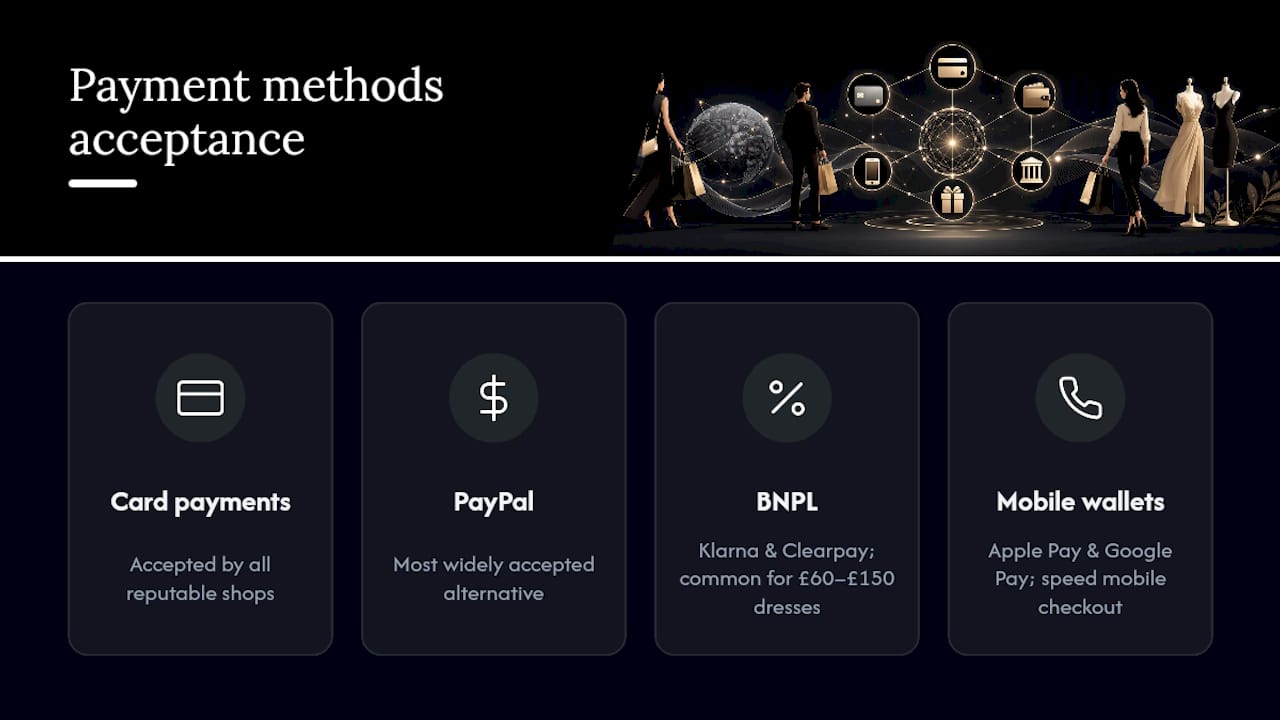 Payment methods acceptance comparison chart