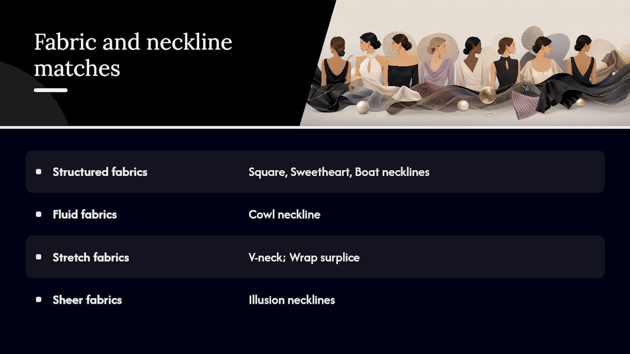 Fabric and neckline compatibility chart