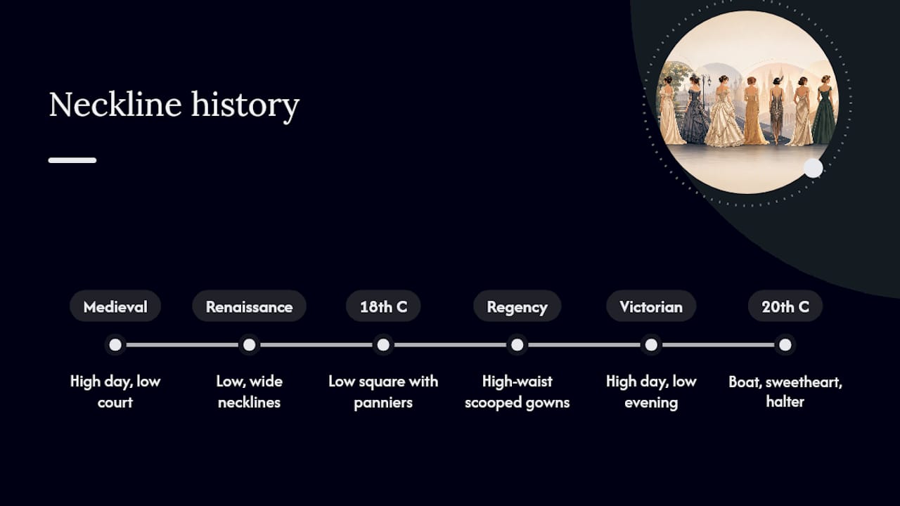 A short history of the dress neckline — overview diagram