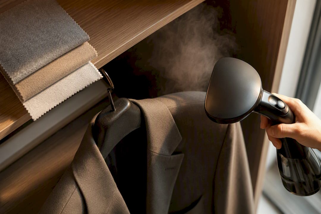 Blazer fabrics and shaped hanger care