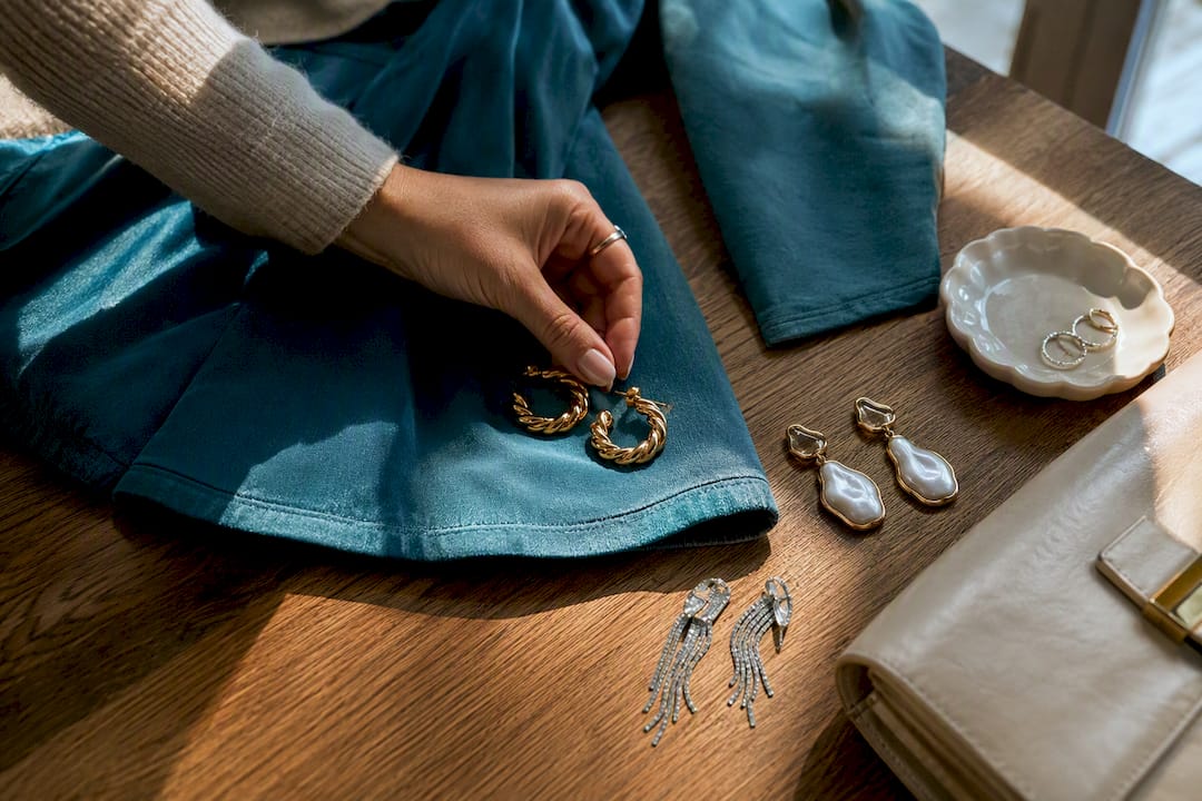 Accessories arranged for rewearing one outfit