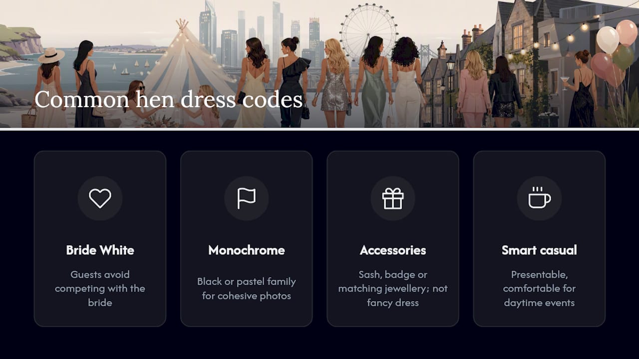 Four common UK hen do dress codes