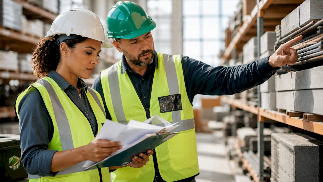 Subcontractors discussing supplier payments onsite