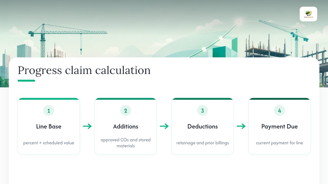 Progress payment calculation formula
