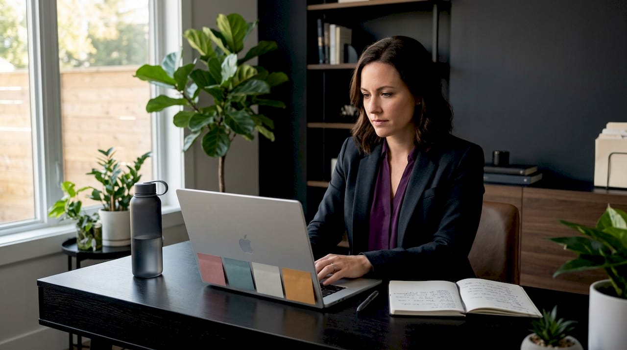 Copywriter drafting LinkedIn About section