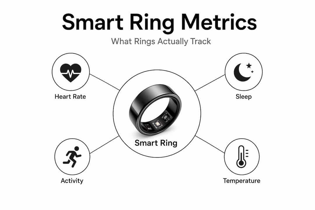 Infographic shows smart ring core metrics