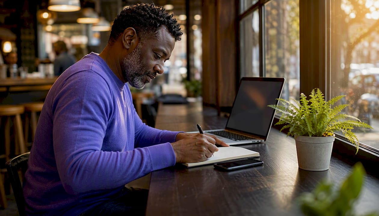 Man planning brand-led website design