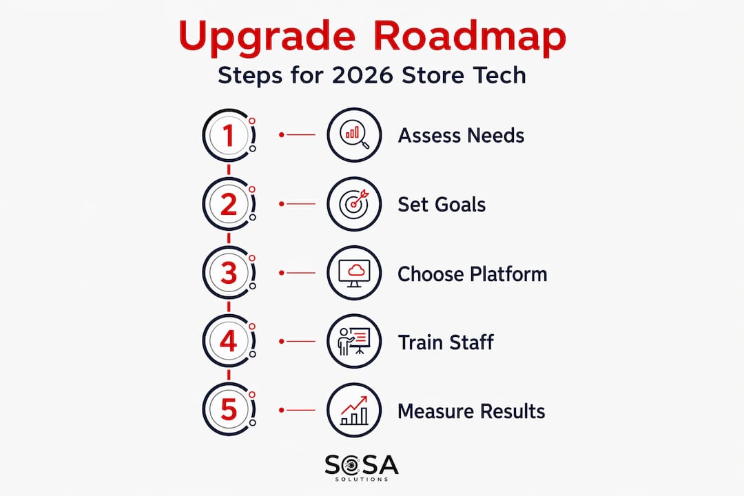 Infographic shows key steps for store tech upgrade