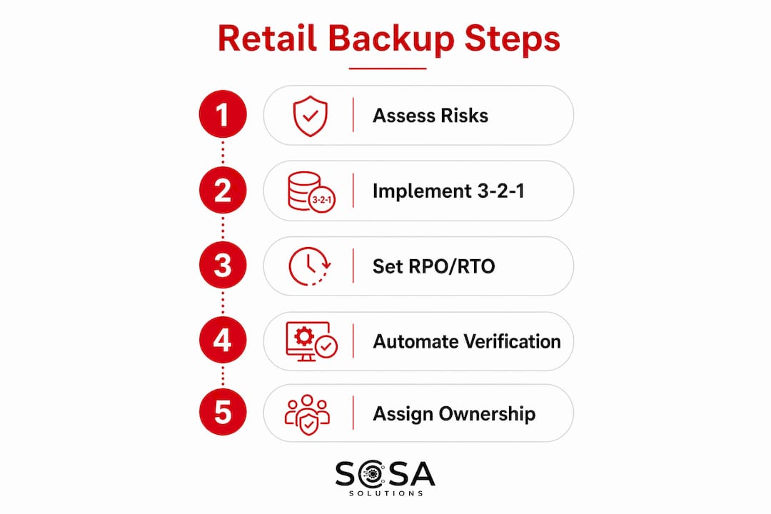 Infographic outlining retail backup best practices