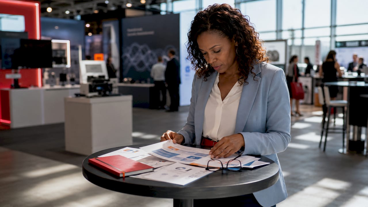 Retail manager reviewing tech upgrade plans