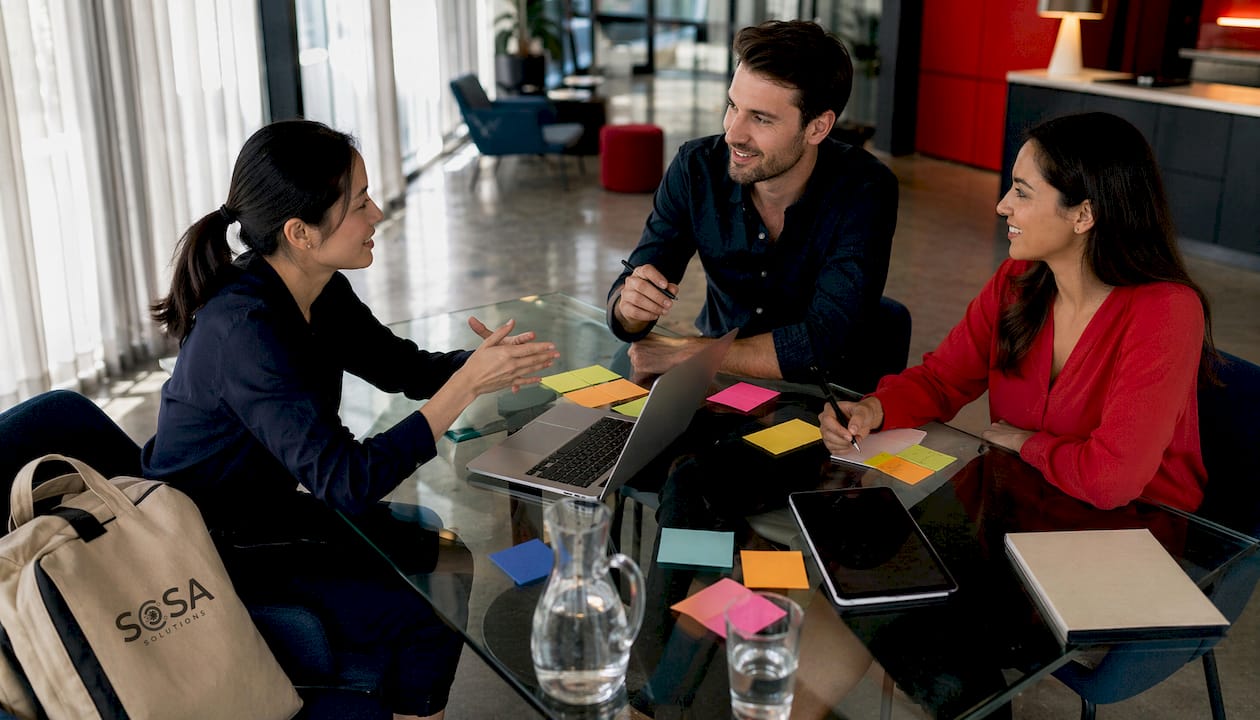 Team discussing managed IT provider selection