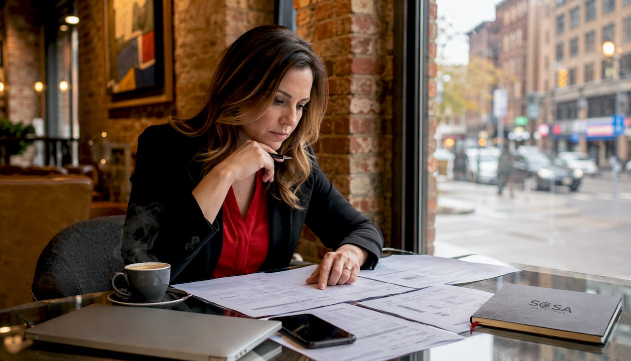 Retail IT manager reviewing deployment plan