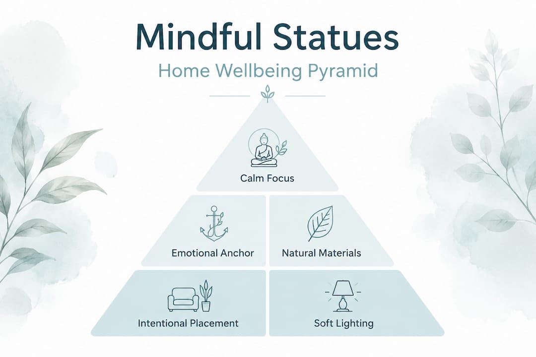 Infographic showing pyramid of mindful statue benefits