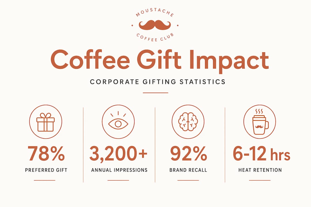 Infographic displaying key corporate coffee gifting statistics