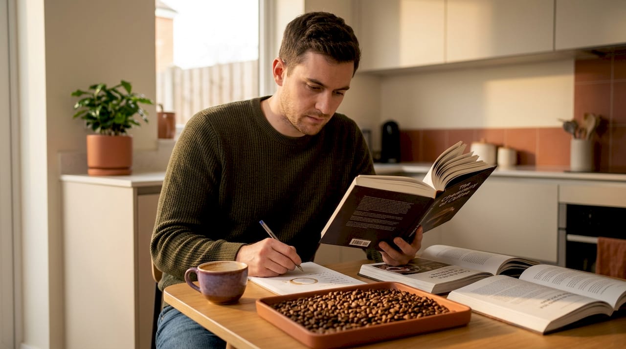 Coffee enthusiast studying roasting chemistry