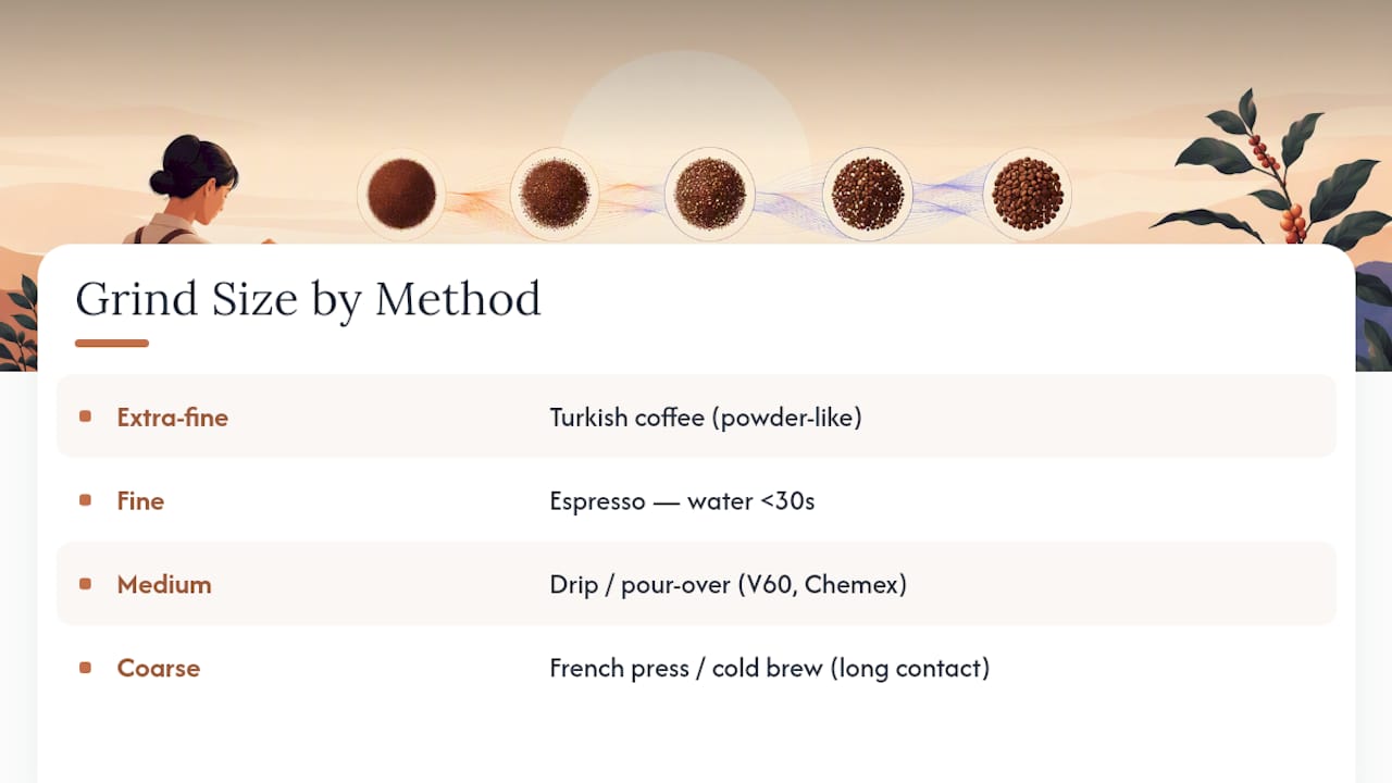 Does Grind Size on a Label Actually Matter? — overview diagram