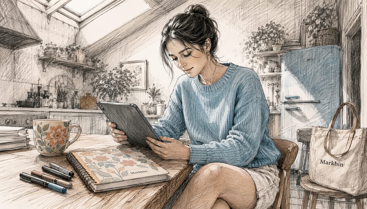 Creator working with alternative note-taking tools