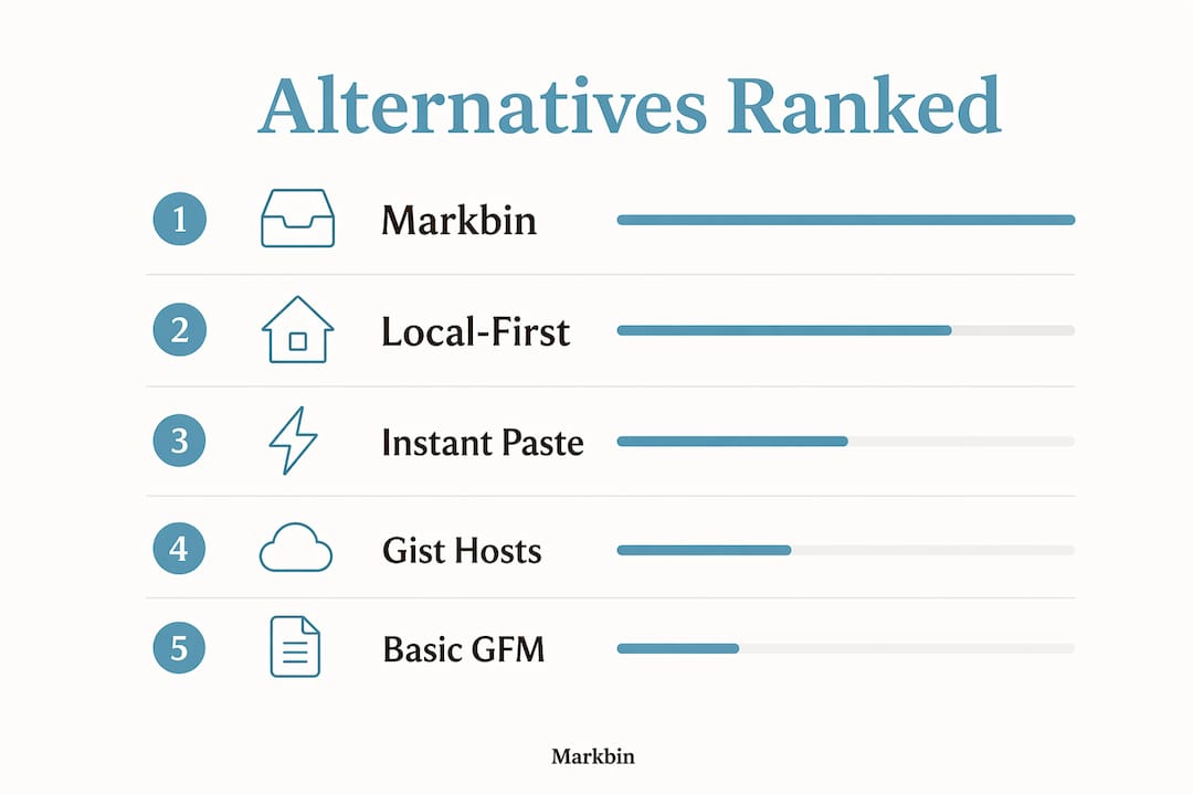 Infographic showing ranked noteim.com alternatives