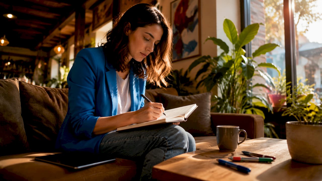 Product manager sketching MVP wireframes