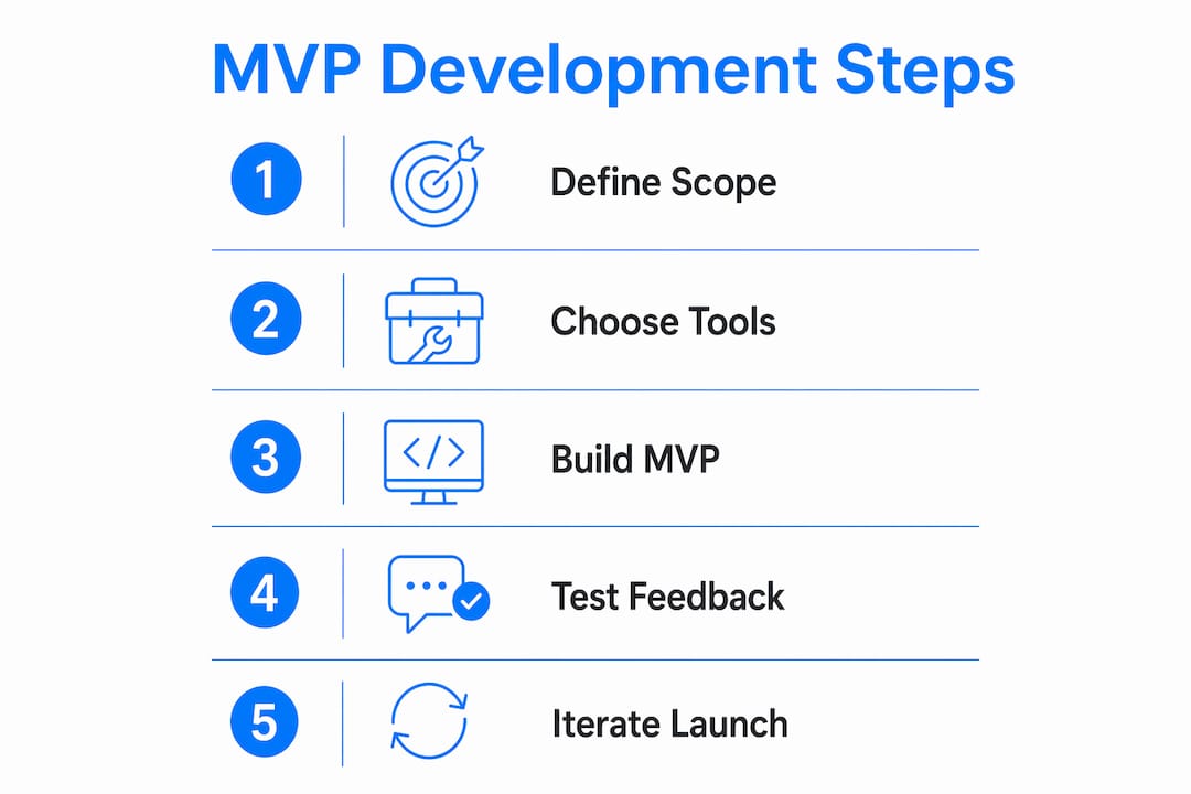 Infographic illustrating MVP development steps