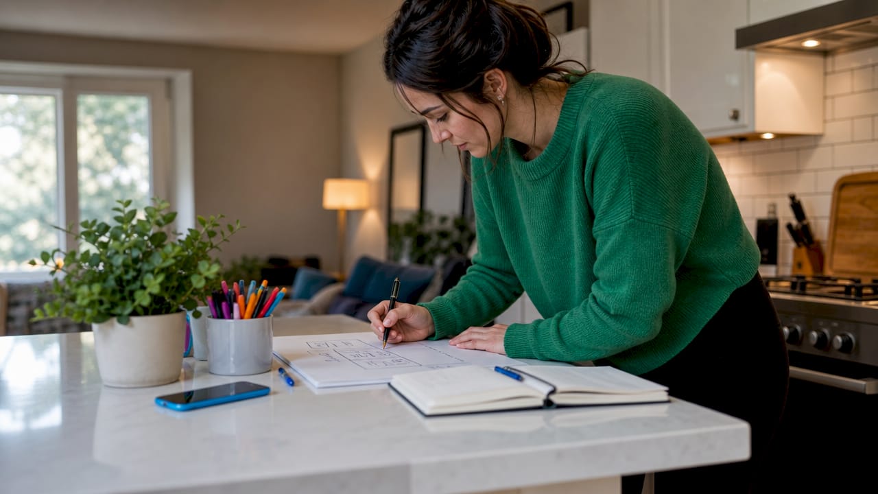 Small business owner planning custom software