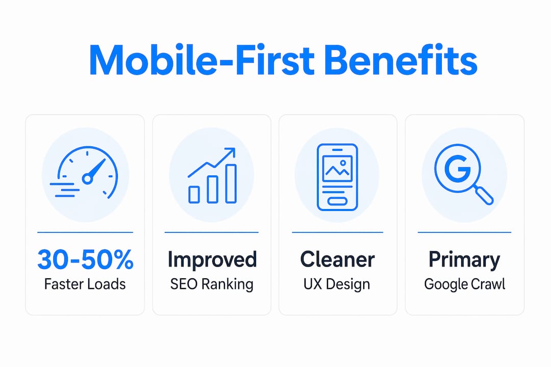 Infographic illustrating benefits of mobile-first design