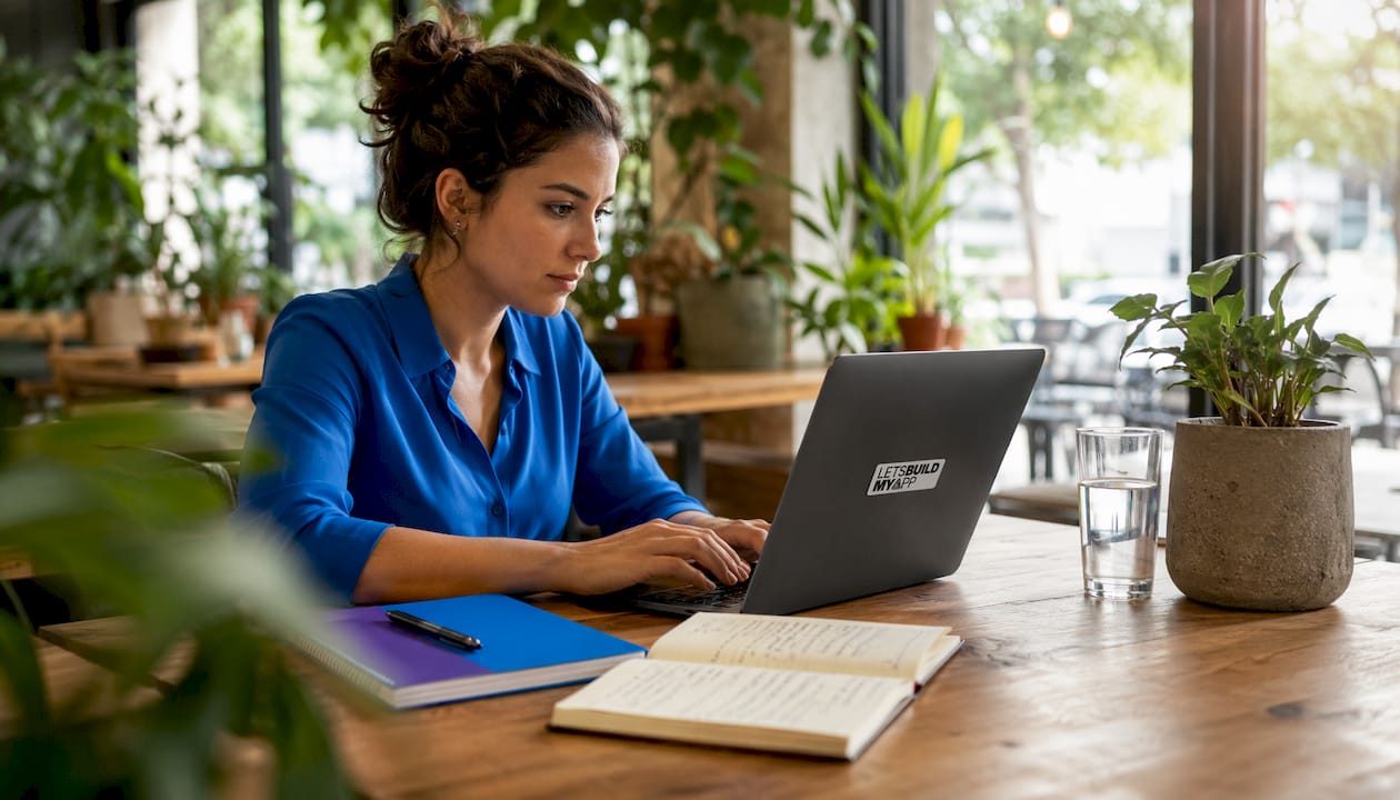 Business owner working with software dashboard