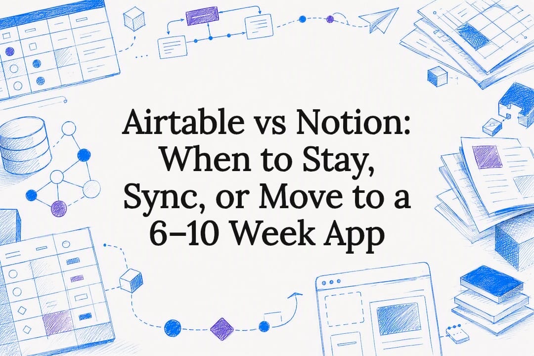 Airtable versus Notion comparison title card