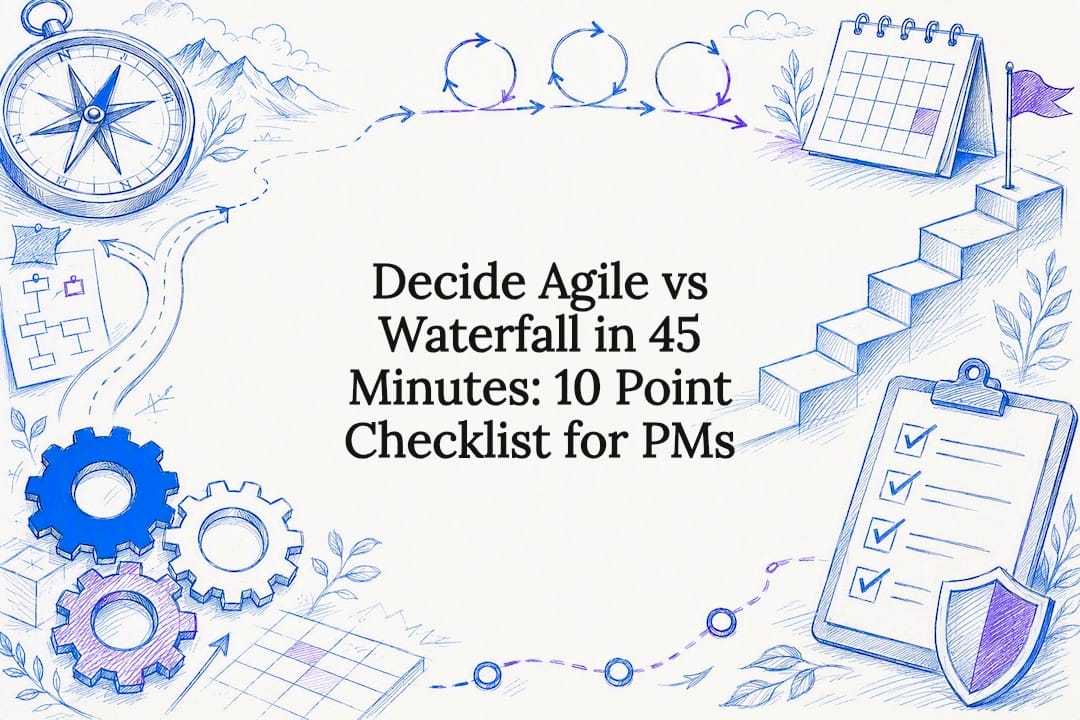Decide Agile vs Waterfall in 45 Minutes: 10 Point Checklist for PMs