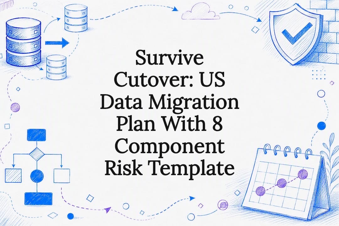 Data migration cutover title card illustration