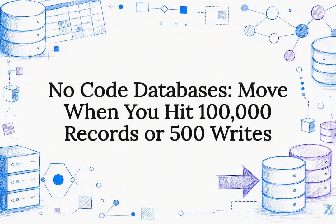 No Code Databases: Move When You Hit 100,000 Records or 500 Writes